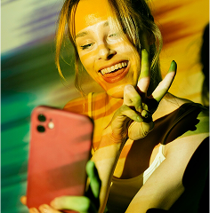 mujer celular
